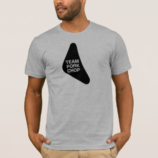 Camiseta Diseño negro de la chuleta de cerdo