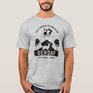 Camiseta Diseño negro del parque nacional Djerdap