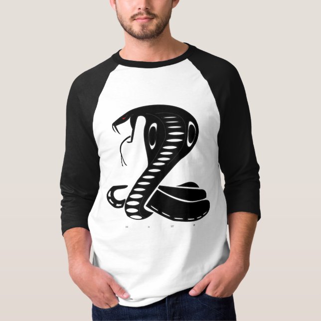 Camiseta Diseño Negro King Cobra (Anverso)
