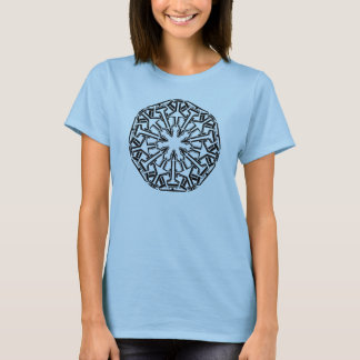 Camiseta Diseño negro Mandala 1