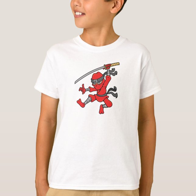 Camiseta Diseño Ninja de Salto de personalizable (Anverso)