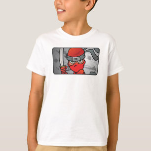 Camiseta Diseño Ninja rojo personalizable