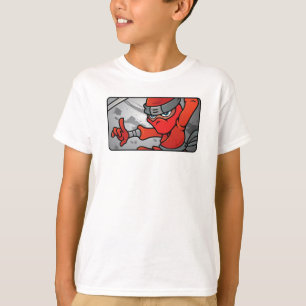 Camiseta Diseño Ninja rojo personalizable