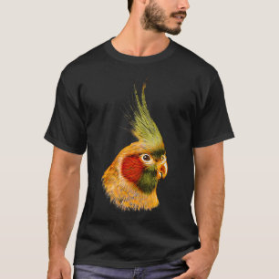 Camiseta Diseño novedoso de ave mascota cockatiel para vida