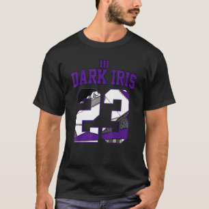 Camiseta Diseño Número 23 Zapatos de goteo Iris morado oscu