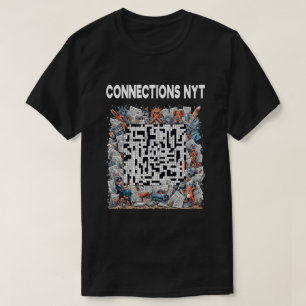 Camiseta Diseño NYT de conexiones elegantes negro