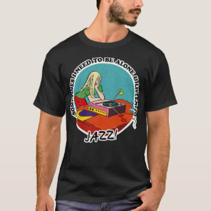 Camiseta Diseño obsesivo del ventilador de la música jazz