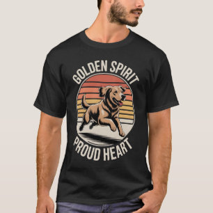 Camiseta Diseño Orgulloso Corazón Espíritu Dorado
