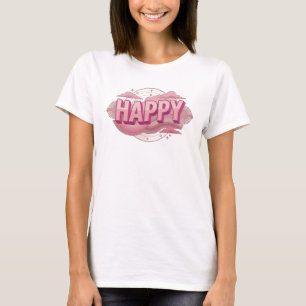 Camiseta Diseño Original Artístico FELIZ 2D
