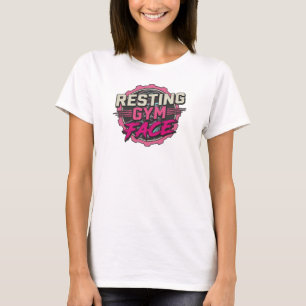 Camiseta Diseño Original Cara de Gimnasio Relajada Creativa