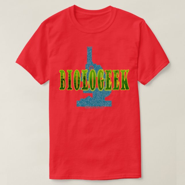 Camiseta Diseño original de Biologeek Microscopio Gráfico (Diseño del anverso)