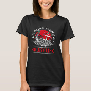 Camiseta Diseño original de la línea de crucero noruega par