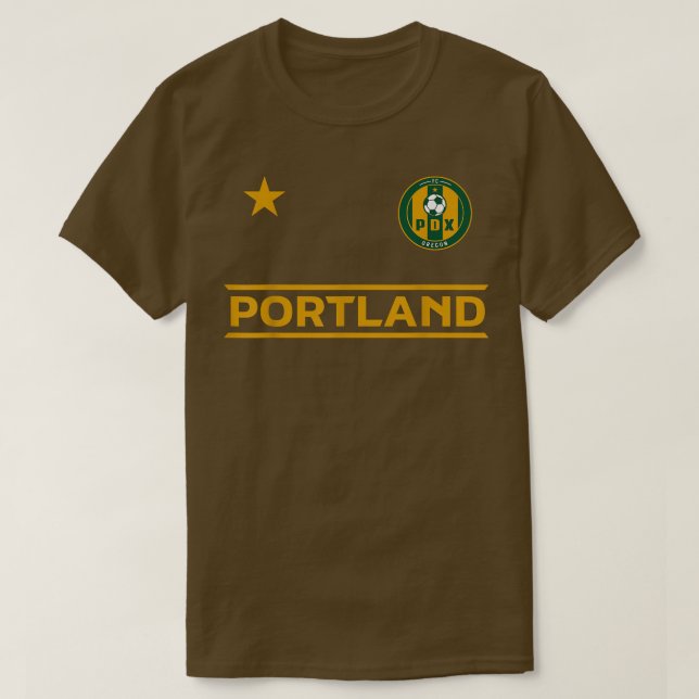 Camiseta DISEÑO ORIGINAL DE la minitarjeta de Portland Socc (Diseño del anverso)