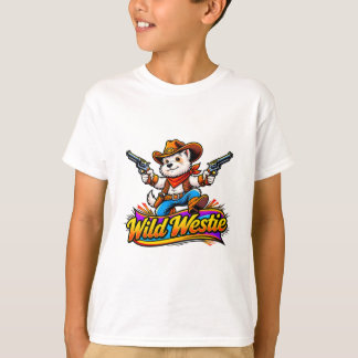 Camiseta Diseño Original Westie Perro Vaquero
