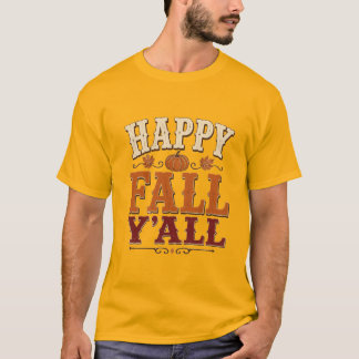 Camiseta Diseño Otoñal Vintage Feliz para Todos del Sur