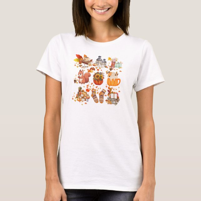 Camiseta Diseño otoño Vibes Shirt Fall Breeze Women (Anverso)