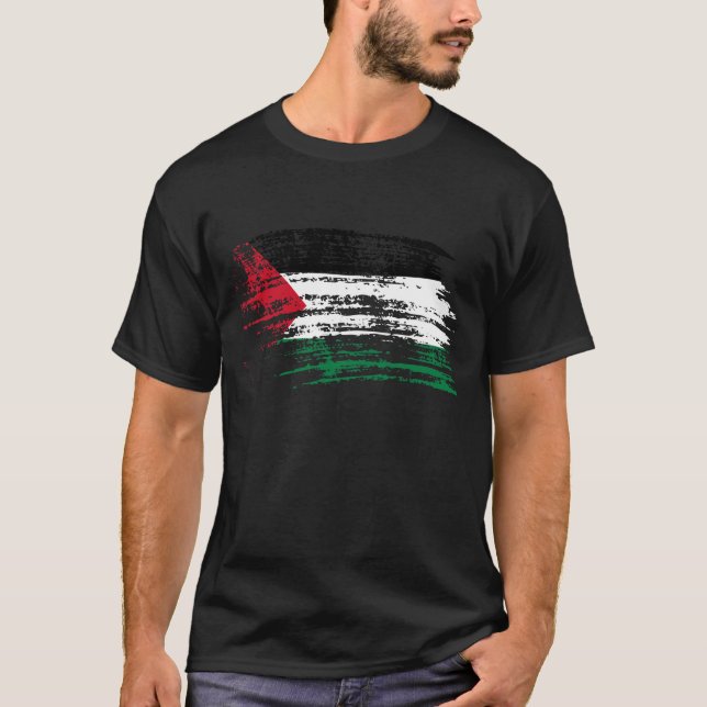 Camiseta Diseño palestino fresco de la bandera (Anverso)