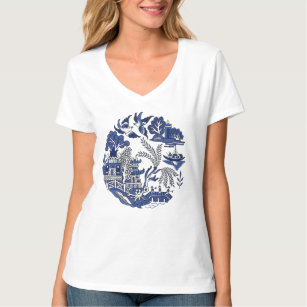 Camiseta Diseño panorámico azul clásico