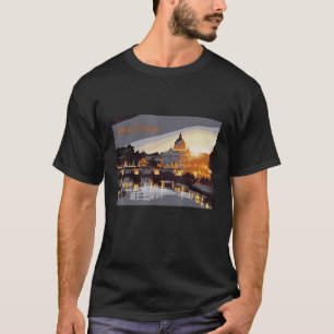 Camiseta Diseño panorámico de Roma Italia