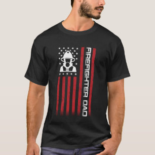 Camiseta Diseño para papá bombero de la bandera de EE. UU.