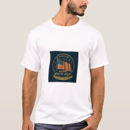 Camiseta Diseño patriótico. Bandera estadounidense.