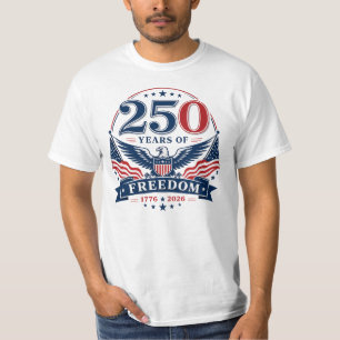 Camiseta Diseño Patriótico de Águila EEUU 250 Años de Liber