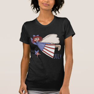 Camiseta Diseño patriótico del verano del ángel de julio