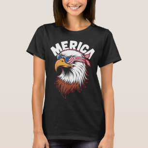 Camiseta Diseño patriótico divertido de águila con mullet '
