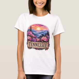 Camiseta Diseño Patriótico Floral Americano de Tennessee