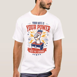 Camiseta Diseño Patriótico Tu Voto Es Tu Poder