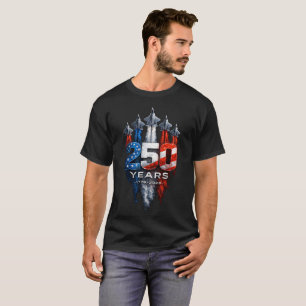 Camiseta Diseño Patriótico USA 250 Años Aviones 4 de Julio