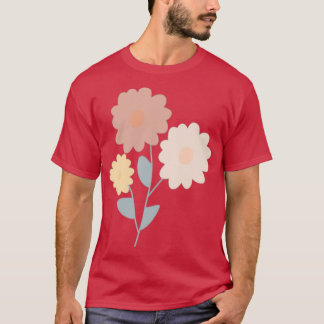 Camiseta Diseño pegatina de flores
