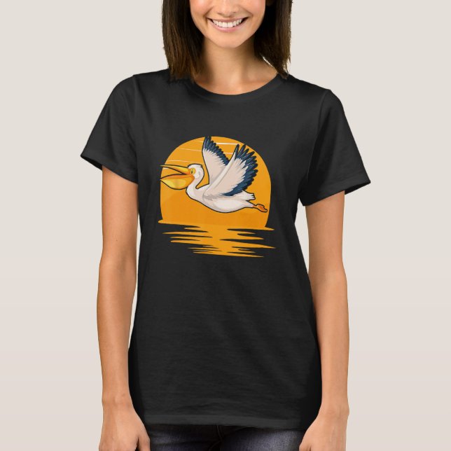 Camiseta Diseño Pelícano Retro Bird Bird Certificado (Anverso)
