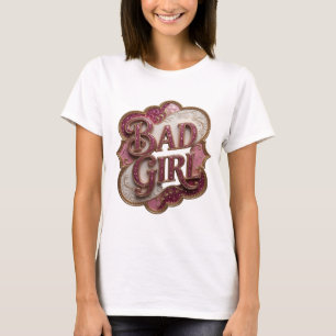 Camiseta Diseño personalizado Bold Gold BAD GIRL