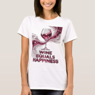 Camiseta Diseño personalizado Chic Silver EL VINO ES IGUAL