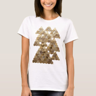 Camiseta Diseño personalizado de árbol de oro clásico