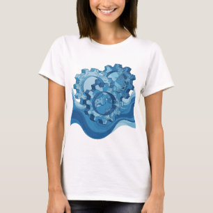 Camiseta Diseño personalizado de engranaje impulsado por ag
