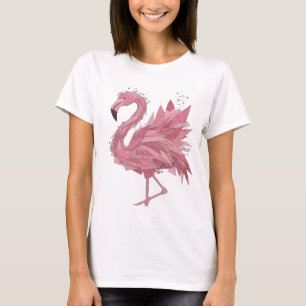 Camiseta Diseño personalizado de flamenco rosa de moda