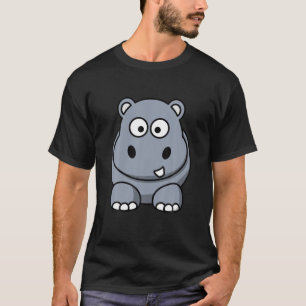 Camiseta Diseño Personalizado De Hippo Para Niños Pequeños