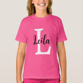 Camiseta Diseño personalizado de monograma con nombre en le