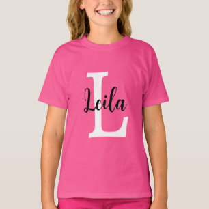 Camiseta Diseño personalizado de monograma con nombre en le