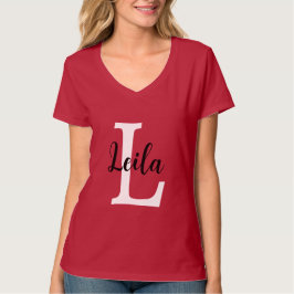 Camiseta Diseño personalizado de monograma de nombre en gui