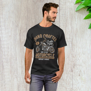 Camiseta Diseño personalizado de motocicleta artesanal vint