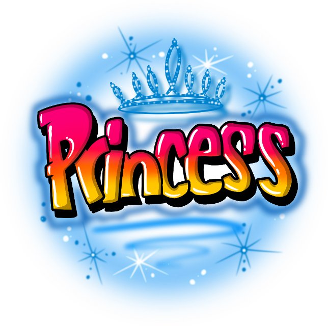 Camiseta Diseño personalizado de princesa de aerógrafo T-Sh (Subido por el creador)