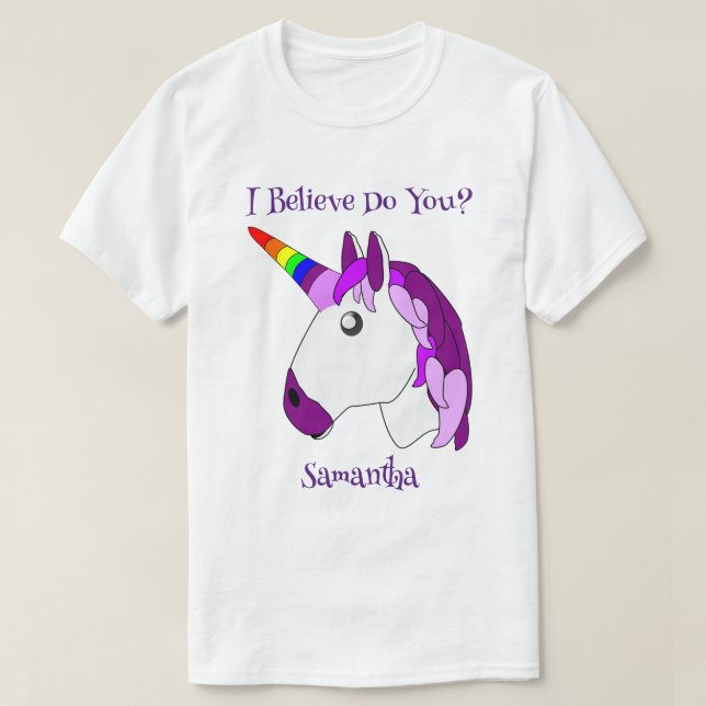 Camiseta Diseño personalizado de unicornio (Diseño del anverso)