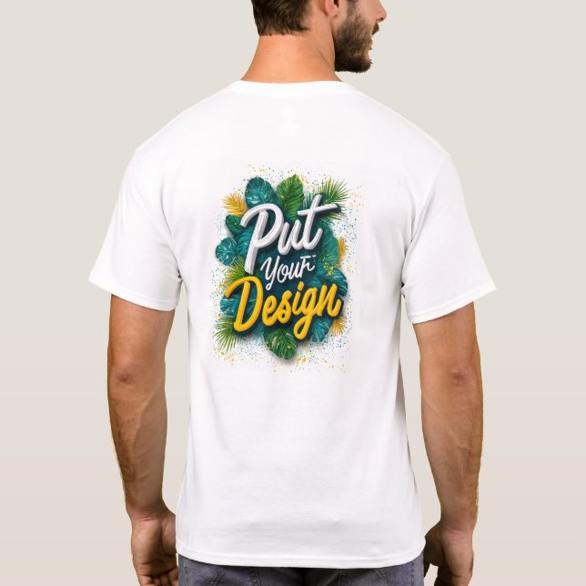 Camiseta Diseño personalizado del logotipo del Personalizad (Reverso)