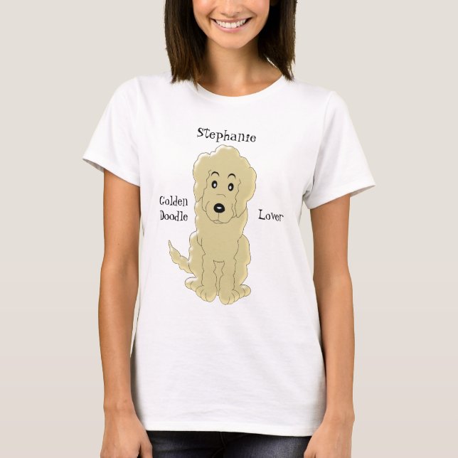Camiseta Diseño personalizado del perro de Goldendoodle (Anverso)
