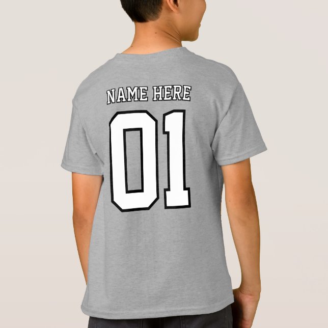 Camiseta DISEÑO-PERSONALIZADO DIY Personaliza el número de  (Reverso)