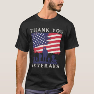 Camiseta Diseño personalizado: Gracias Veteranos Bandera Am