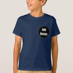 Camiseta Diseño personalizado gris oscuro Agregar foto o te